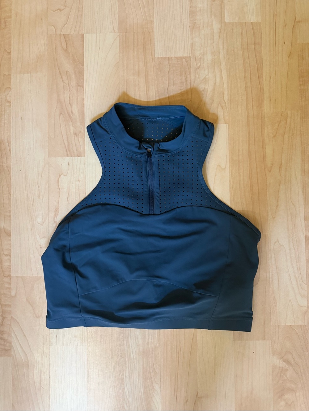lululemon athletica High-Neck Sports Bra in Navy Blue
